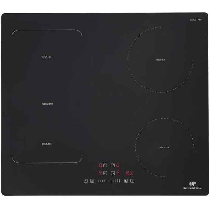 Piano cottura a induzione Continental Edison - 1 zona flex - Nero