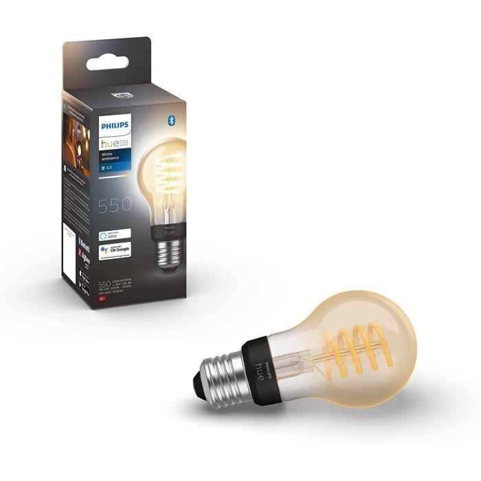 Image of Philips Hue bianco Ambiance, LED Connected LED Filament E27, Bluetooth compatibile, lavora con Alexa, Google e HomeKit