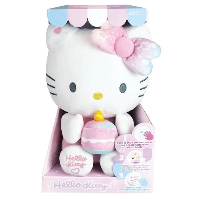 Image of Peluche interattivo Compleanno Hello Kitty +/- 26 cm - JEMINI - Musica interattiva, candela e risate.