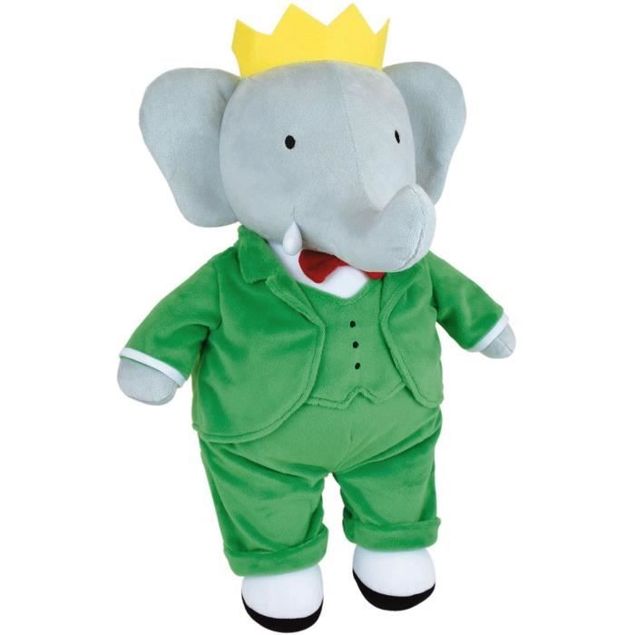 Image of Peluche - JEMINI - Peluche Elefante Babar +/- 40 cm - Morbido peluche - Ideale per creare storie e decorare la cameretta!