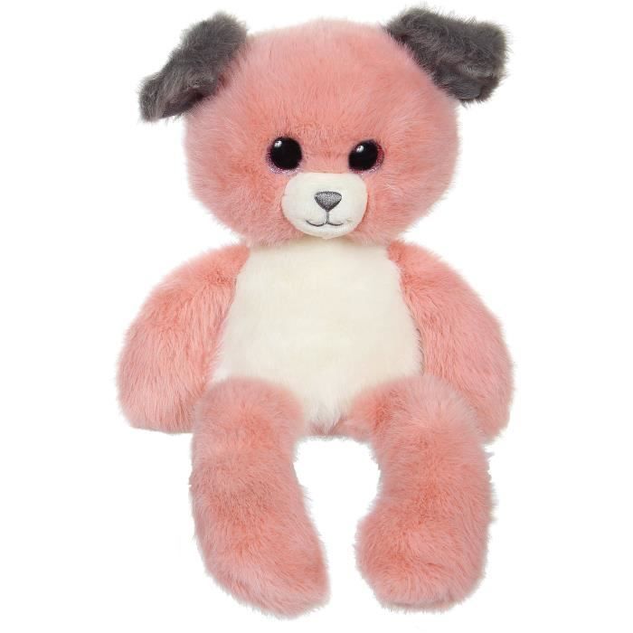 Image of Peluche cane Leggies - GIPSY TOYS - Rosa e grigio, 48 cm