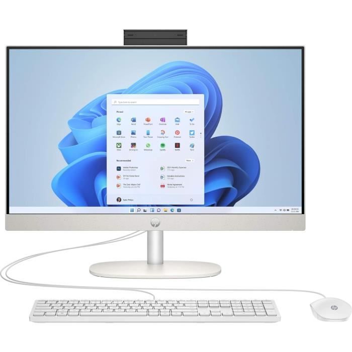 PC desktop HP All-in-One 24-cr0038nf - 23,8 FHD - Ryzen 5 7520U - 8 GB RAM - SSD 512 GB - Windows 11 - Tastiera + Mouse