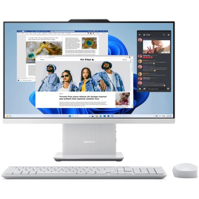 PC All-in-One LENOVO IdeaCentre AIO 24ARR9 Windows 11 - Ryzen 5 7535HS - 8 GB di RAM - 512 GB SSD - AZERTY