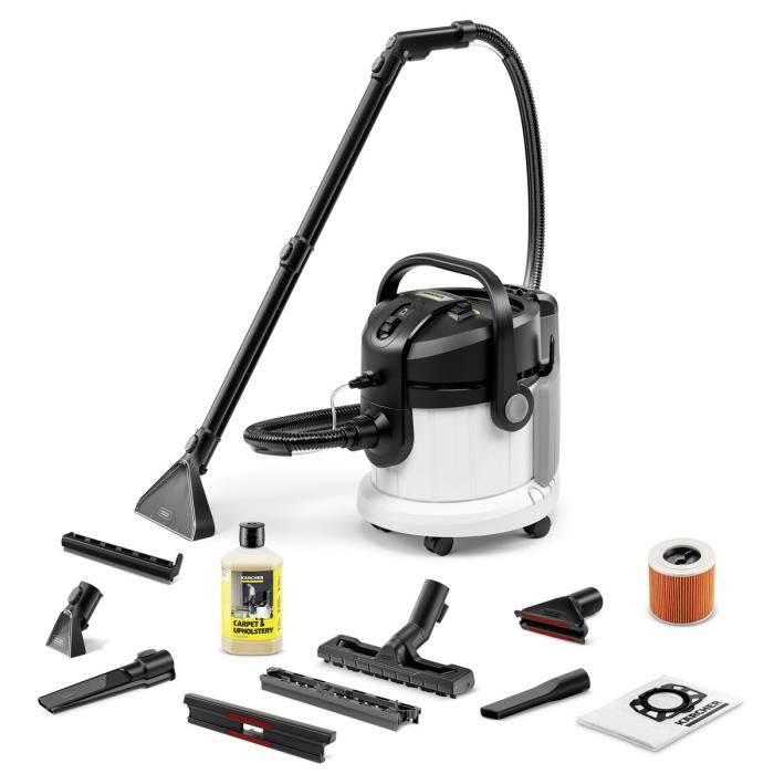 Novità - Aspirapolvere Iniettore Aspira Acqua e Polvere Karcher SE 4 plus + kit accessori - Serbatoio in polipropilene 18 L - 1000 W