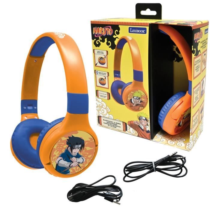 Image of Naruto Comodo e pieghevole 2 in 1 Bluetooth e auricolare cablato con limitazione del suono