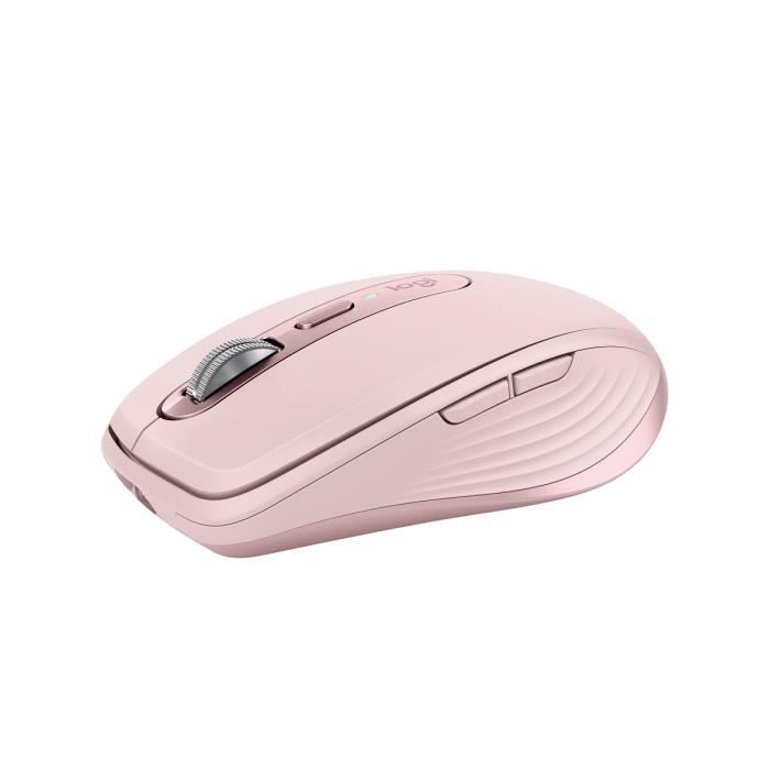Mouse wireless - LOGITECH - MX Anywhere 3S - Bluetooth - Clic silenziosi - 6 pulsanti - Rosa
