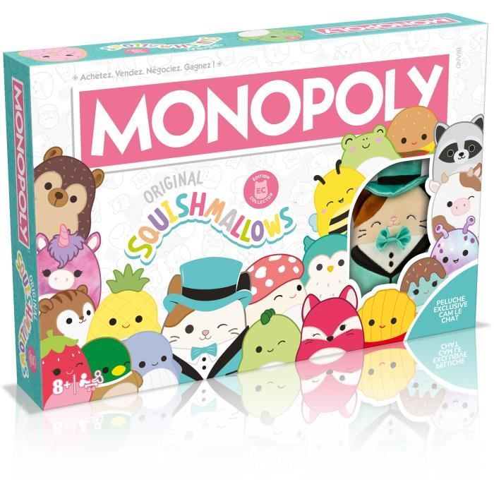 Image of Monopoli Squishmallows - Gioco da tavolo - MOSSE VINCENTI - Monopoli con i peluche Squishmallows.