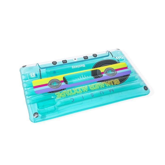 Materasso gonfiabile per piscina - BESTWAY - Retro Beats - 1 adulto, 90 kg - Verde