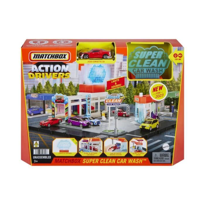 Matchbox - Playsett MBX Washing Station - Veicoli - 3 anni e +