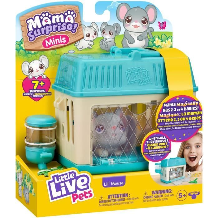 Image of Mama Surprise Topolino Peluche - Piccoli Animali Vivi - Moose Toys