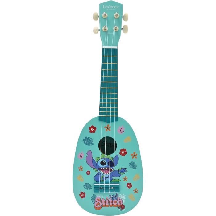 Image of Lexibook - Stitch Ukulele - Circa 53 cm - Legno - 6 corde in nylon - Guida fornita