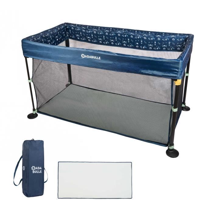Image of Lettino da viaggio Badabulle Easy Clip - Facile da piegare e aprire - Letto leggero e compatto con borsa per il trasporto inclusa - Materasso incluso