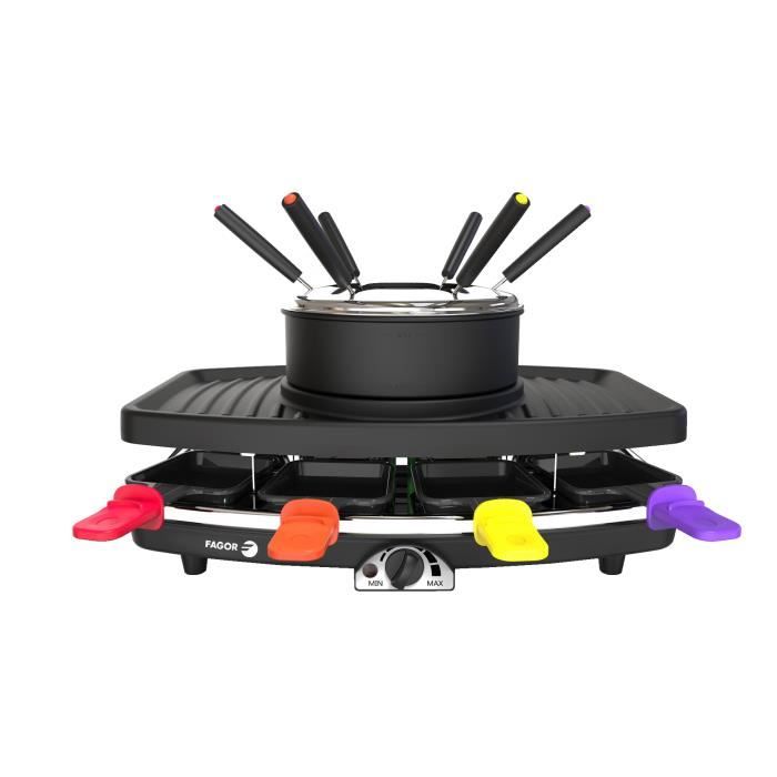 Image of FAGOR - FG816 tergicristallo combinato 3 in 1 + fonduta + grill - 1100 W - capacità 1,5 L - 8 poelon + 6 plettri per fonduta