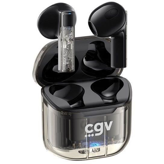 Image of Cuffie wireless Bluetooth - CGV - URBAN GHOST (Nero) - Durata batteria 30h - Controllo touch - TWS