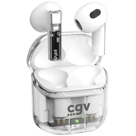 Image of Cuffie wireless Bluetooth - CGV - URBAN GHOST (Bianco) - Durata batteria 30h - Controllo touch - TWS