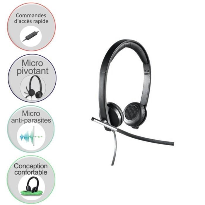 Image of Cuffie con microfono stereo USB Logitech H650e