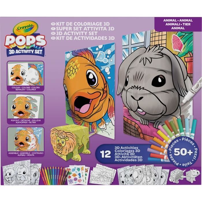 Image of Creative - CRAYOLA - POPS Set regalo 3D Color Pops - Più di 12 attività 3D! bambini di 6 anni
