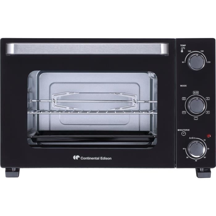 Image of CONTINENTAL EDISON CEMF35B4 - Miniforno elettrico 35L nero - 1500W - Girarrosto, Convezione naturale
