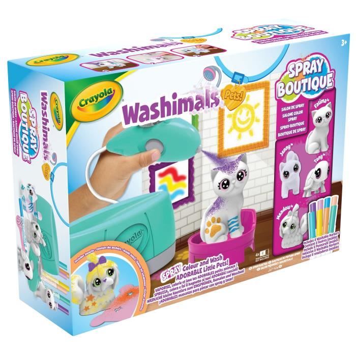 Image of Colorazione - CRAYOLA - Washimals Spray Boutique - Spruzza e colora i tuoi animali! bambini di 3 anni