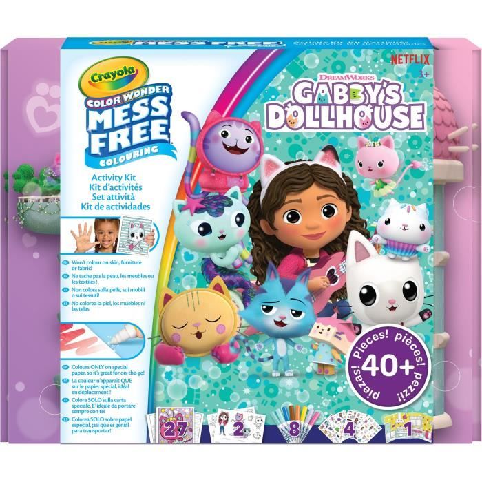 Image of Colorazione - CRAYOLA - Kit di attività Color Wonder Casa delle bambole di Gabby - Scatola di attività colorata! bambini di 3 anni