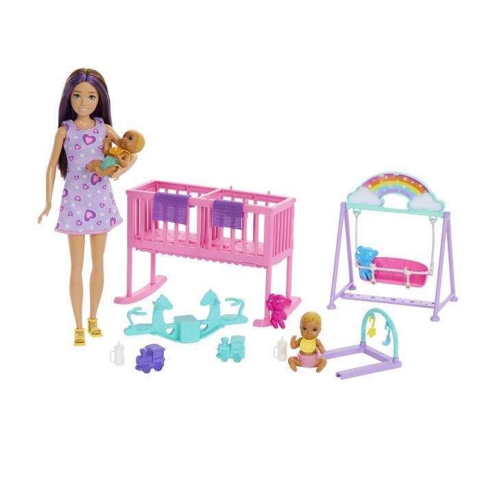 Cofanetto Barbie-The Twins' Room-Skipper, neonati e accessori HXM99
