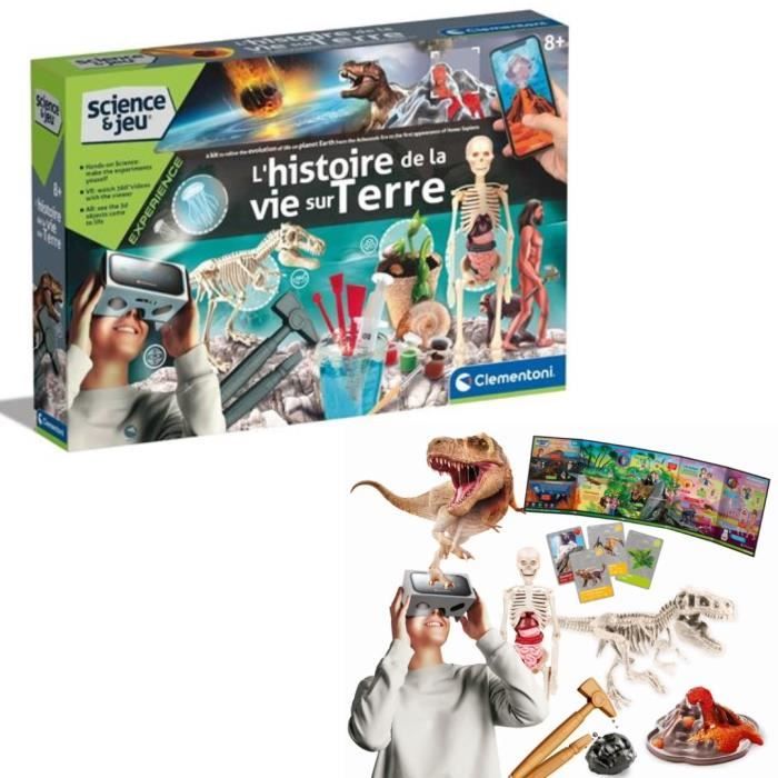 Image of Clementoni - Scienza e gioco - La storia della vita sulla Terra - Realtà Virtuale - Più di 50 esperimenti - Made in Italy