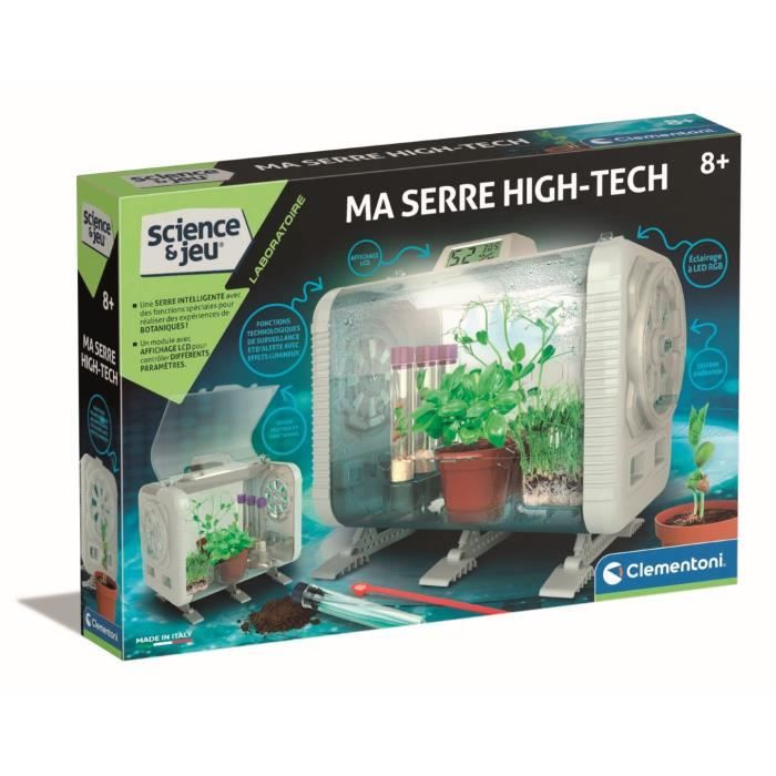 Image of CLEMENTONI - La mia serra high-tech - 3 modi per coltivare - Sensori per controllare luce, temperatura e umidità -