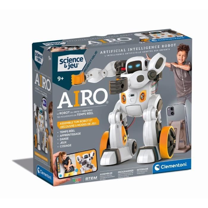Image of CLEMENTONI - AIRO, Robot con intelligenza artificiale - Riconosce gesti e voci - Si muove - Applicazione dedicata con algoritmo