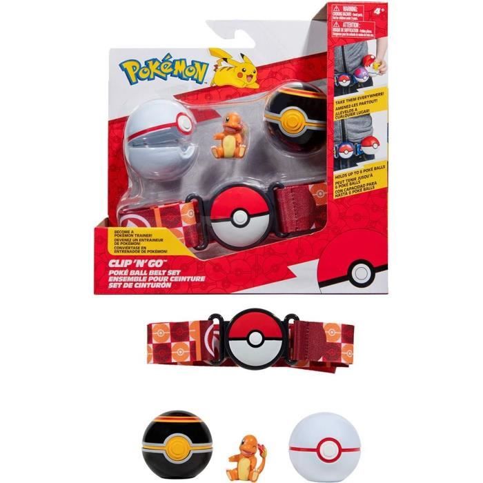 Image of Cintura - BANDAI - Pokémon Clip 'N' Go - 1 cintura, 2 Poké Ball e 1 statuetta Salameche 5 cm