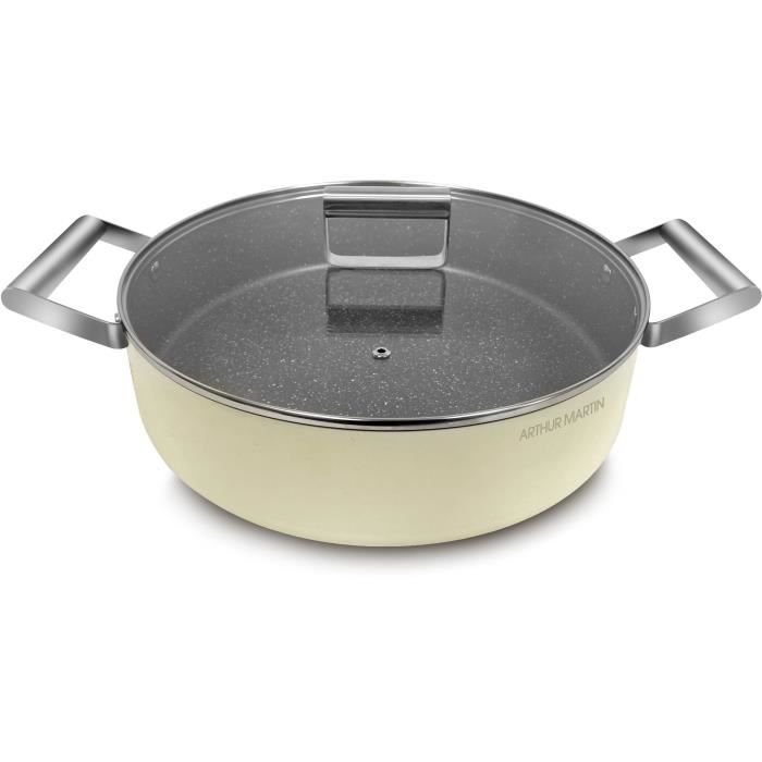 Image of Casseruola - ARTHUR MARTIN - AM6523 - 24 cm con coperchio - Alluminio forgiato - Tutte le fonti di calore compresa induzione + forno