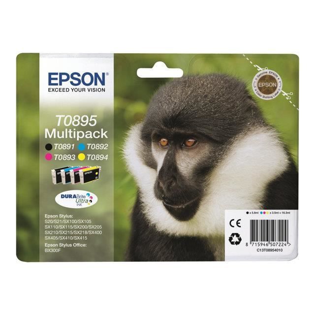 Image of Cartucce Inkjet Multipack 4 T0895 - Nero, Cya ...