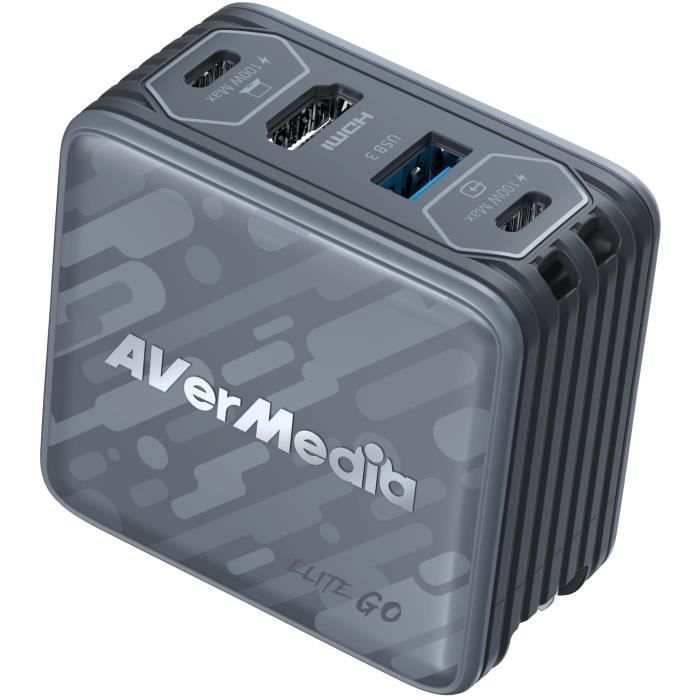 Image of Caricabatterie GaN - AVERMEDIA - 100W con acquisizione video FHD GC313Pro Nero