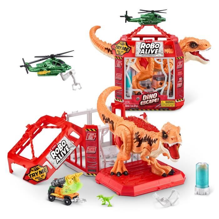 Image of Capture Game - ZURU - Dino Escape - Cattura il dinosauro allo stato brado con trappole e armi per evitare la distruzione