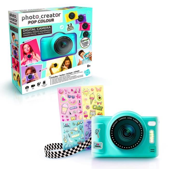 Image of Canal Toys - Photo Creator - Fotocamera digitale Pop Colore Verde - Con scheda SD da 32 GB inclusa