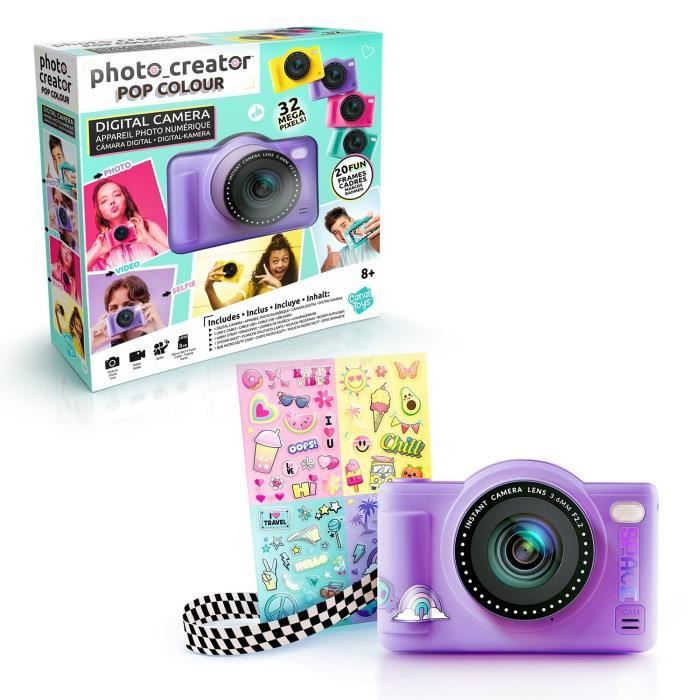 Image of Canal Toys - Photo Creator - Fotocamera digitale Pop Colore Viola - Con scheda SD da 32 GB inclusa