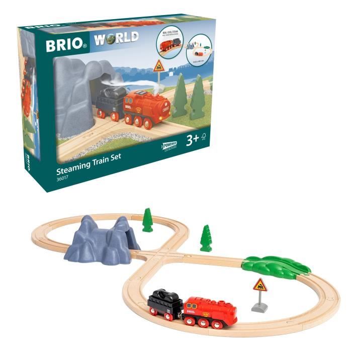 Image of BRIO World - Circuito della locomotiva a vapore a batteria - 36017