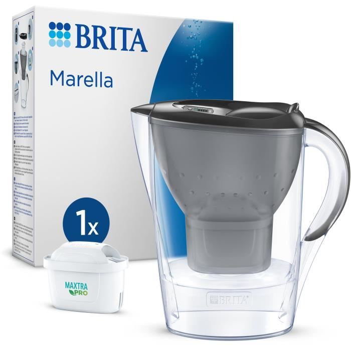 Image of Brita Carafe Filter Marella Graphite (2.4L) includeva 1 cartuccia Maxtra Pro All-1