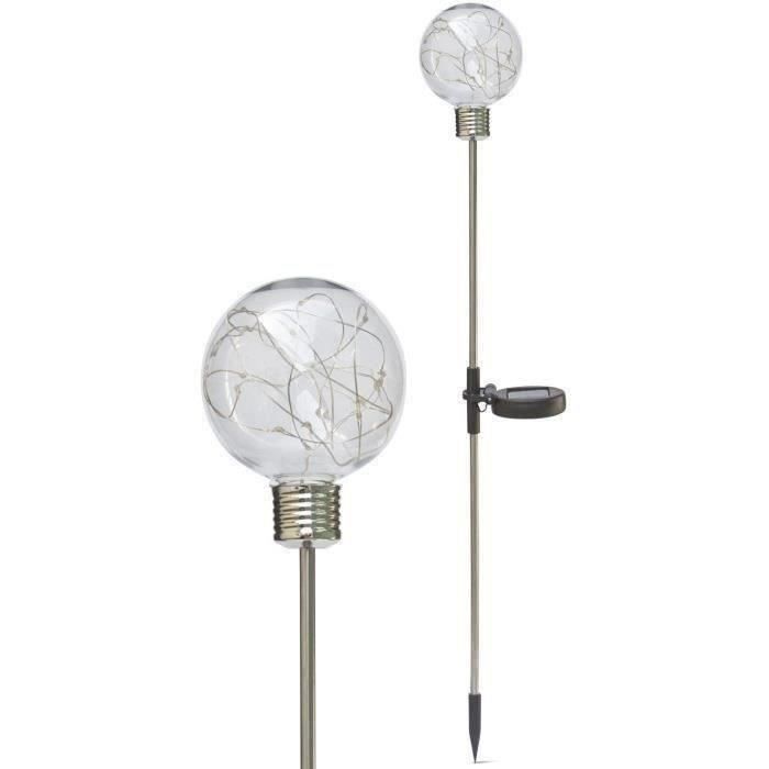 Image of Bordura solare - Lampadina GARDEN ID - 8 h70 cm - Autonomia da 6 a 8 ore - Tasto on/off - Batteria AAA ricaricabile