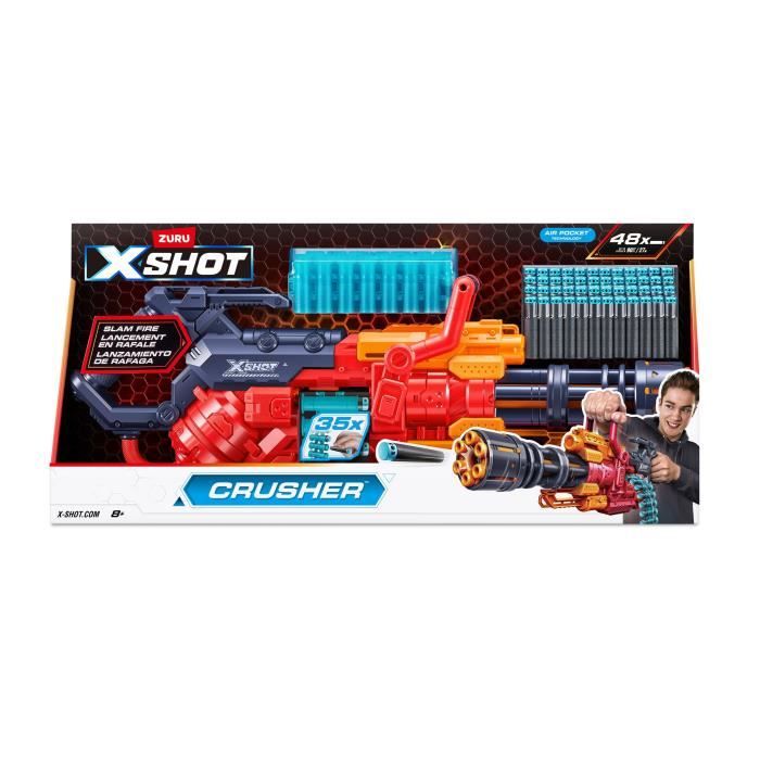 Image of Blaster automatico - ZURU - XSHOT Crusher - Cintura da 35 dardi - Portata di 27 metri