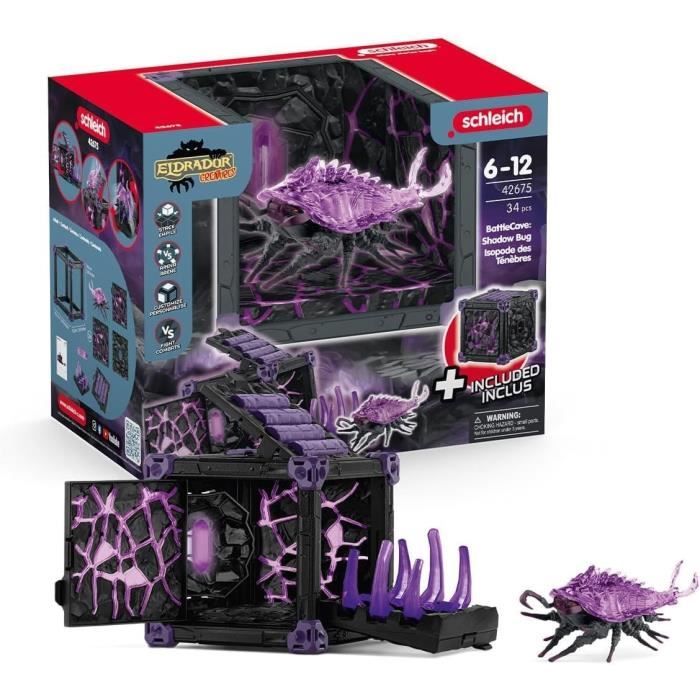 Image of BattleCave Isopod of Darkness, Espansione Arena, SCHLEICH 42675 Creature Eldrador, 7 anni