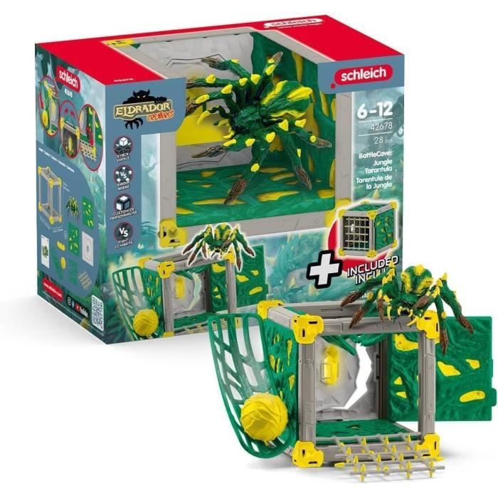 Image of BattleCave Jungle Tarantula, Espansione Arena, SCHLEICH 42678 Creature Eldrador, 7 anni