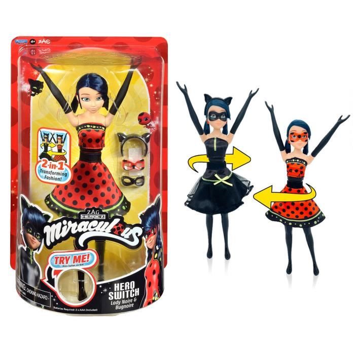 Image of Bambola Trasformazione Coccinella - BANDAI - Miraculous 26 cm - Cambio vestito