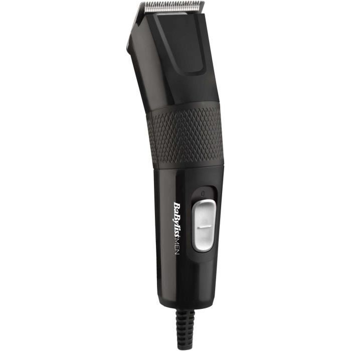 BABYLISS E756E - Tagliacapelli elettrico con filo - Lame XL 45 mm - 9 altezze di taglio - Pulizia rapida - Nero
