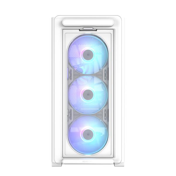 Image of ASUS A23 PLUS TG ARGB WHITE Bianco (Asus A23 PLUS ARGB Gaming Case w/ Glass Side and Front, Micro ATX, 4x ARGB Fans, 380mm GPU & 360mm Radiator Support, USB-C, Asus BTF Compatible, bianco)