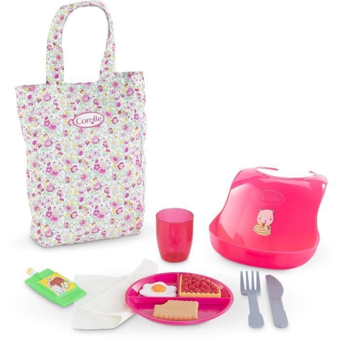 Image of Accessori per neonati - COROLLE - Contenitore per pasti grande - Per bambole da 36 e 42 cm - 11 accessori - Dai 2 anni in su