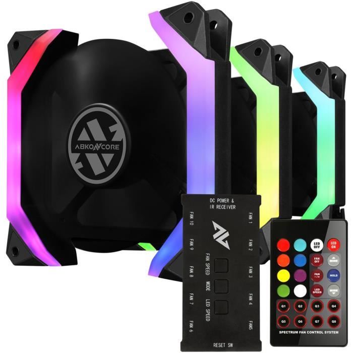 ABKONCORE Spider Spectrum Sync (confezione da 3) - Ventola A-RGB da 120 mm per scatola