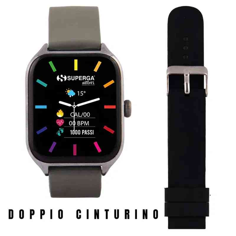 Orologio Smartwatch Superga Watch Winner - Orologio Unisex SwT-Stc005 - Cassa In Alluminio 42mm - Android/ios/apple - Bt Calling (chiamate In Vivavoc