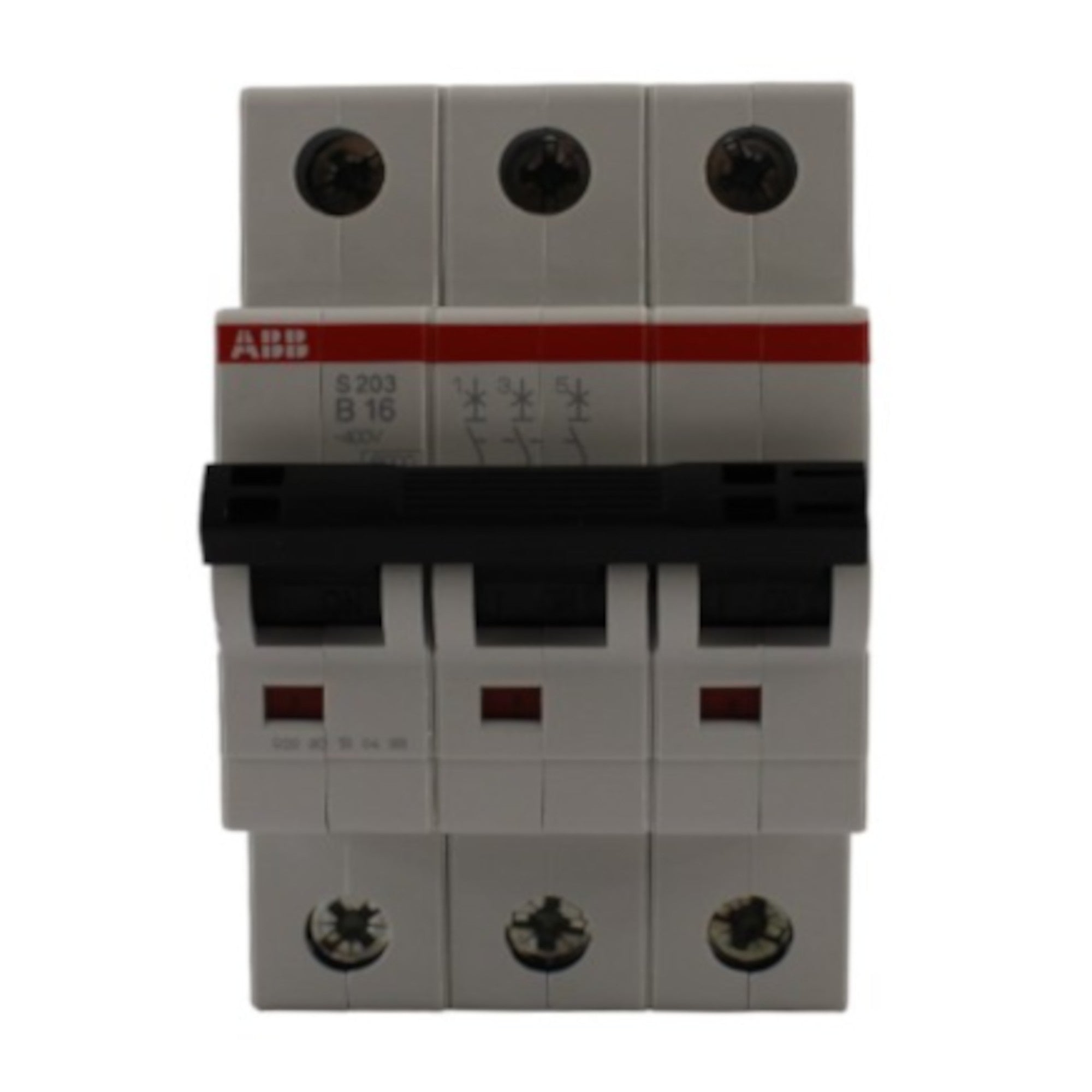 Interruttore magnetotermico 3 poli 3 moduli 16A curva B 6kA ABB