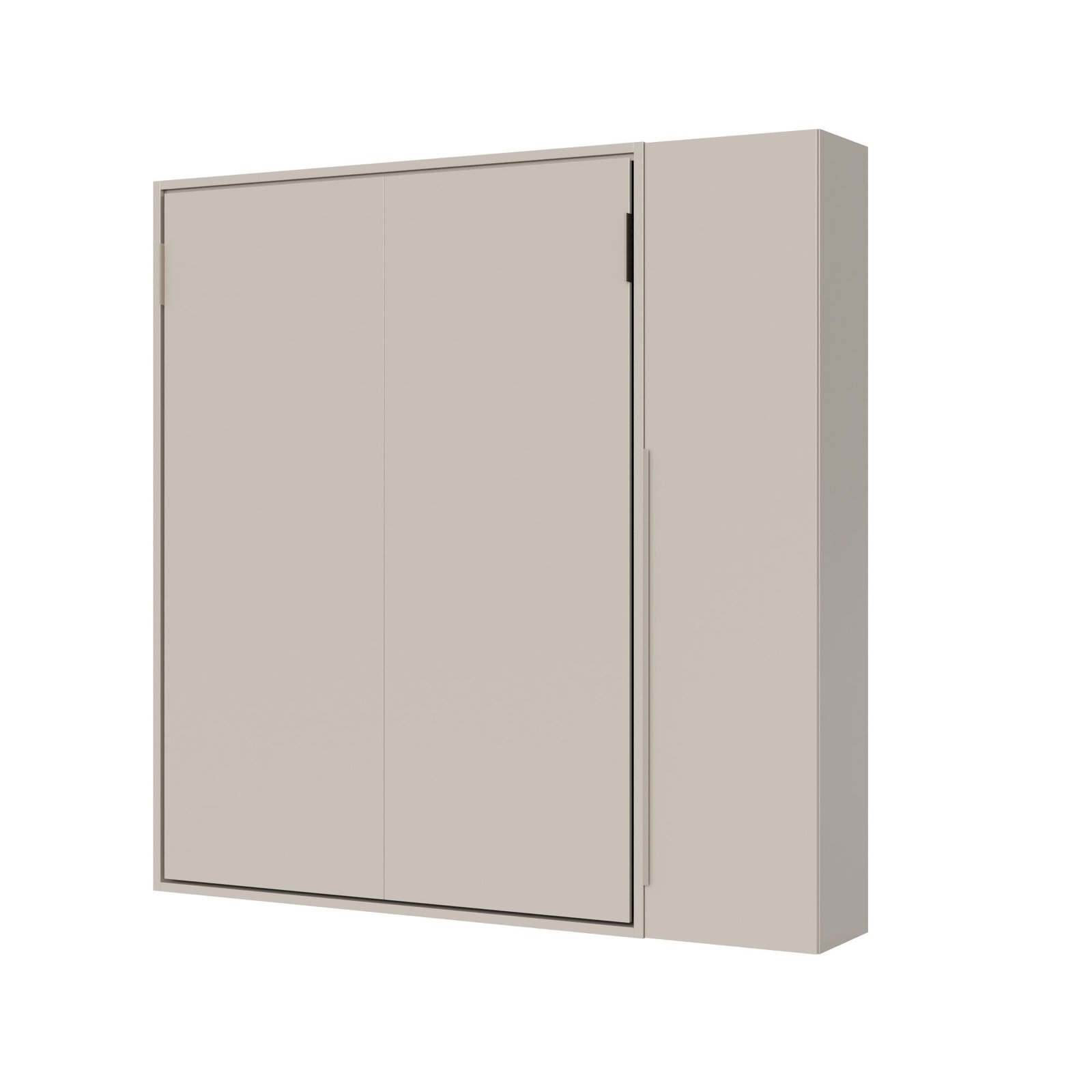 Letto matrimoniale francese a scomparsa 140 con armadio 1 anta destra - VERSIA Colore Struttura: Argilla, Materasso: Senza Materasso