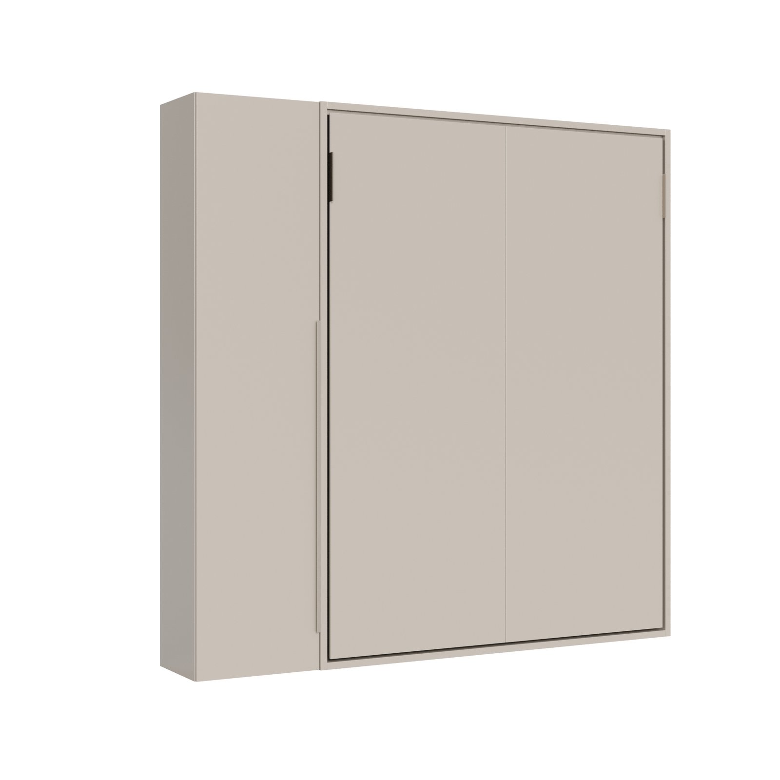 Letto matrimoniale a scomparsa 160 con armadio 1 anta sinistra - VERSIA Colore Struttura: Argilla, Materasso: Senza Materasso